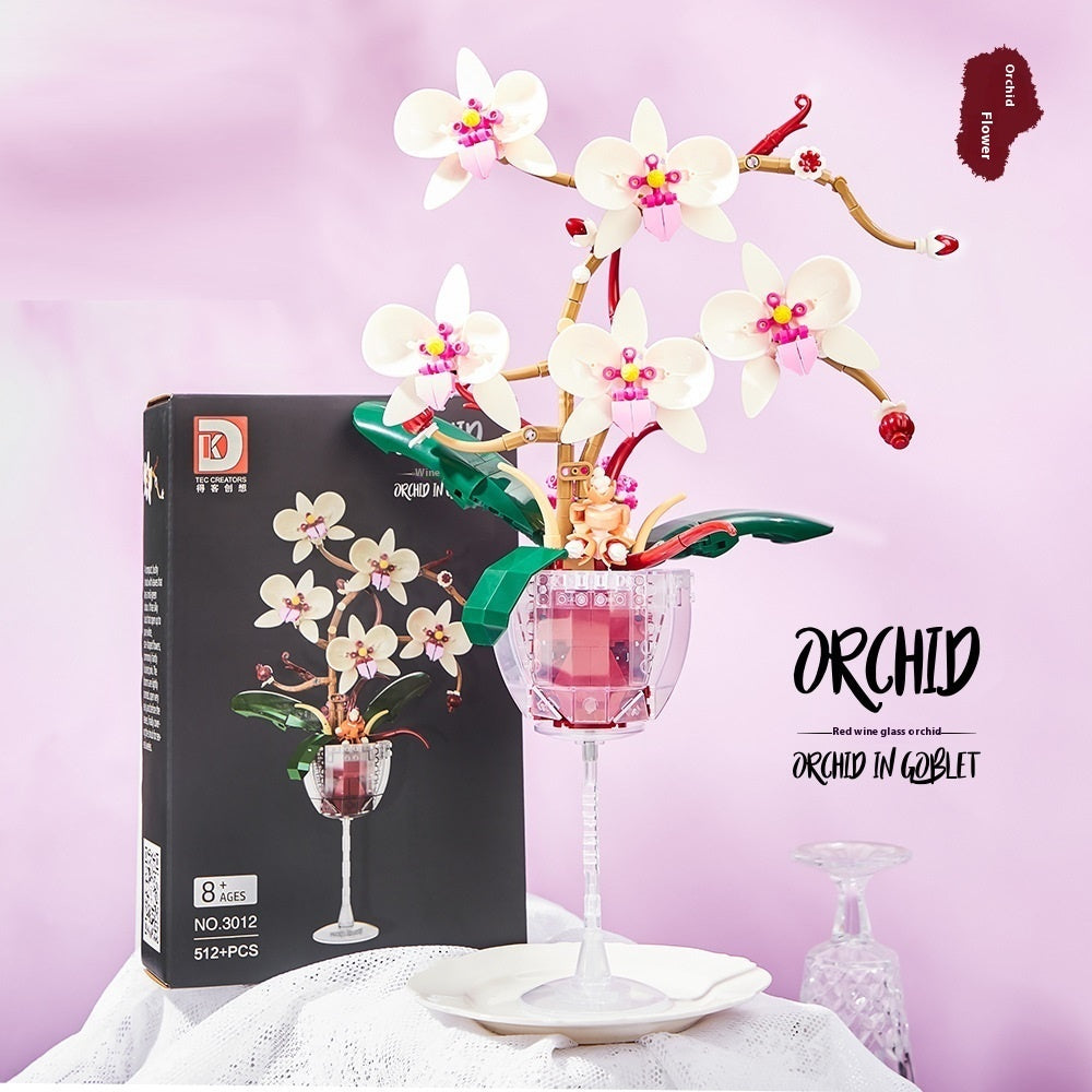 Bouquet Phalaenopsis Children Educational Assembly Building Blocks Toy