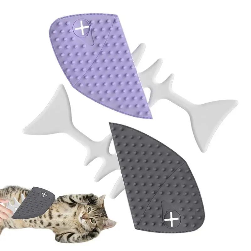Cat Brushes For Indoor Cats Fishbone-Shaped Kitten Brush