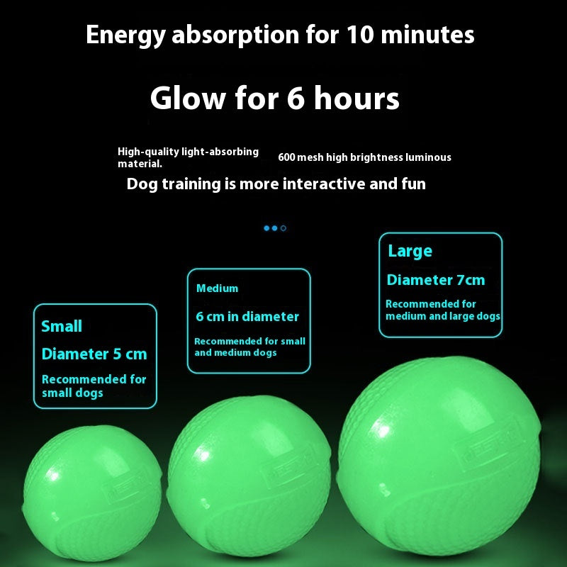 Luminous Toy Ball Puppy Dog Molar Elastic Ball Rubber Ball