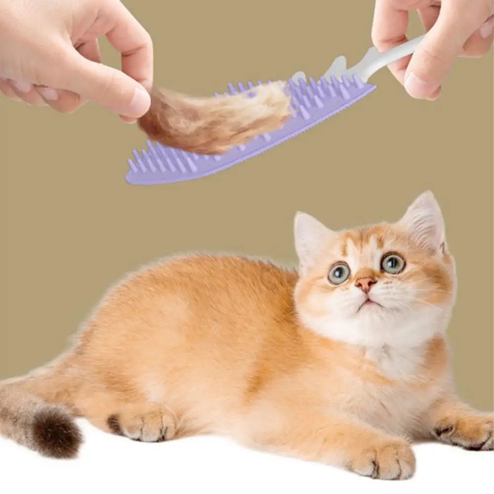 Cat Brushes For Indoor Cats Fishbone-Shaped Kitten Brush