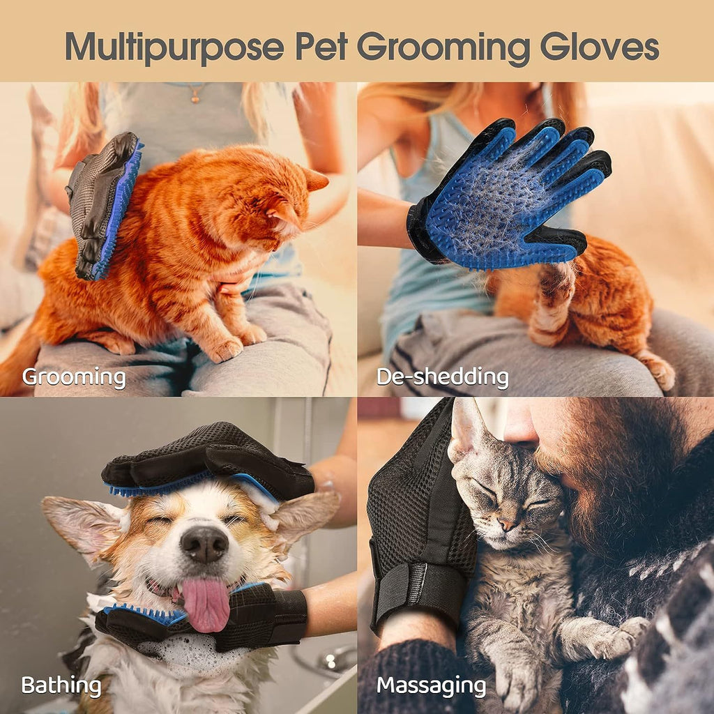 Upgrade Pet Grooming Gloves Cat Brushes
