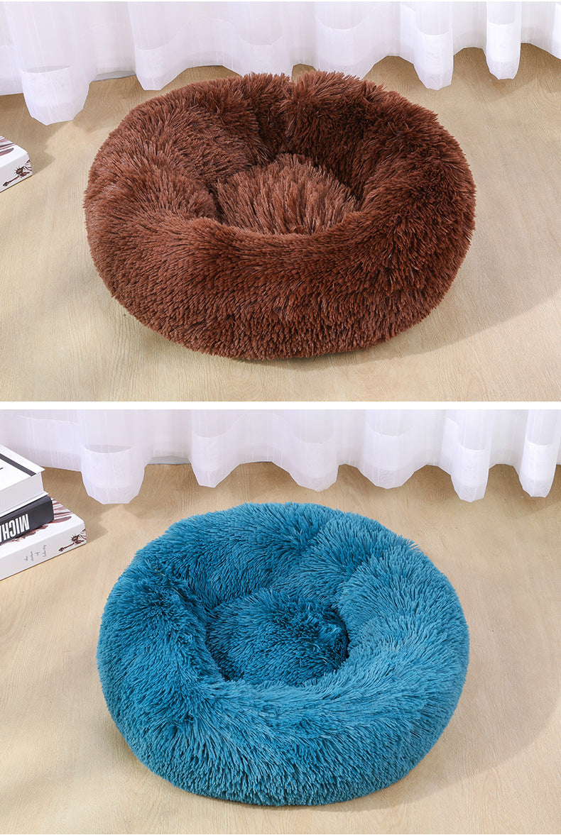 Cathouse Doghouse Large, Medium And Small Dogs Warm Plush Round Pet Bed