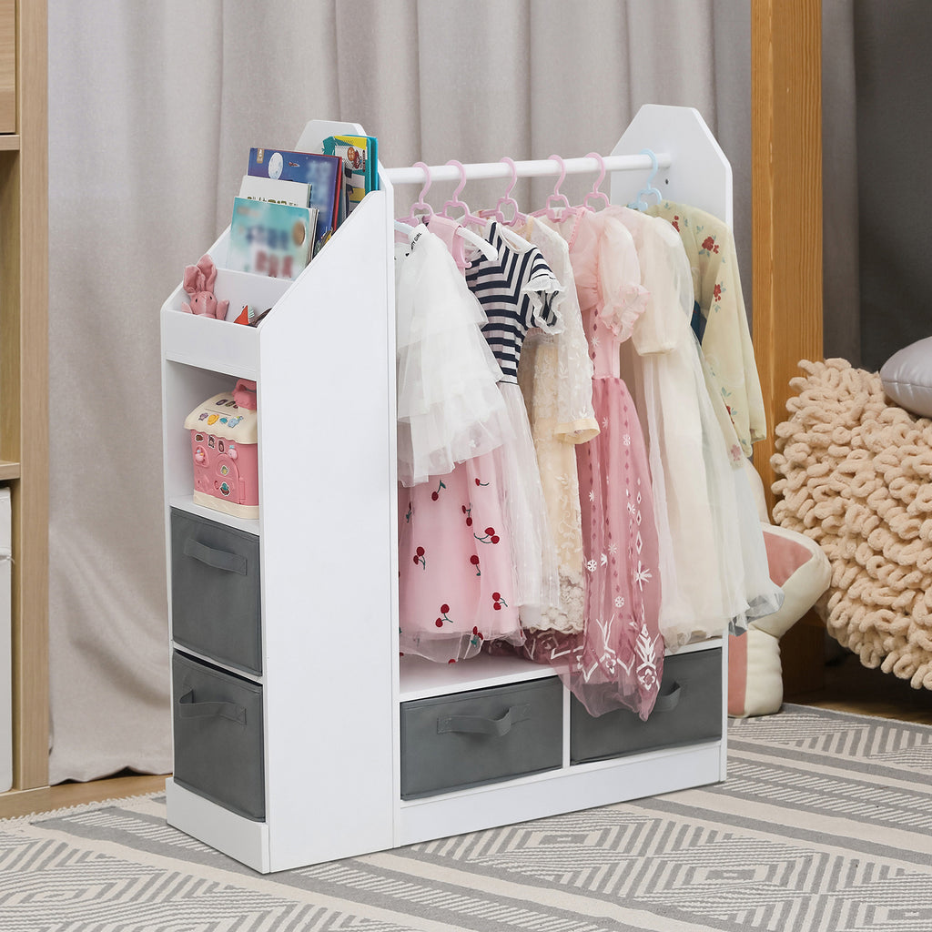 Children's Clothing Storage Racks, Clothing Racks, Children's Wardrobes, Open Hanging Wardrobes With Mirrors