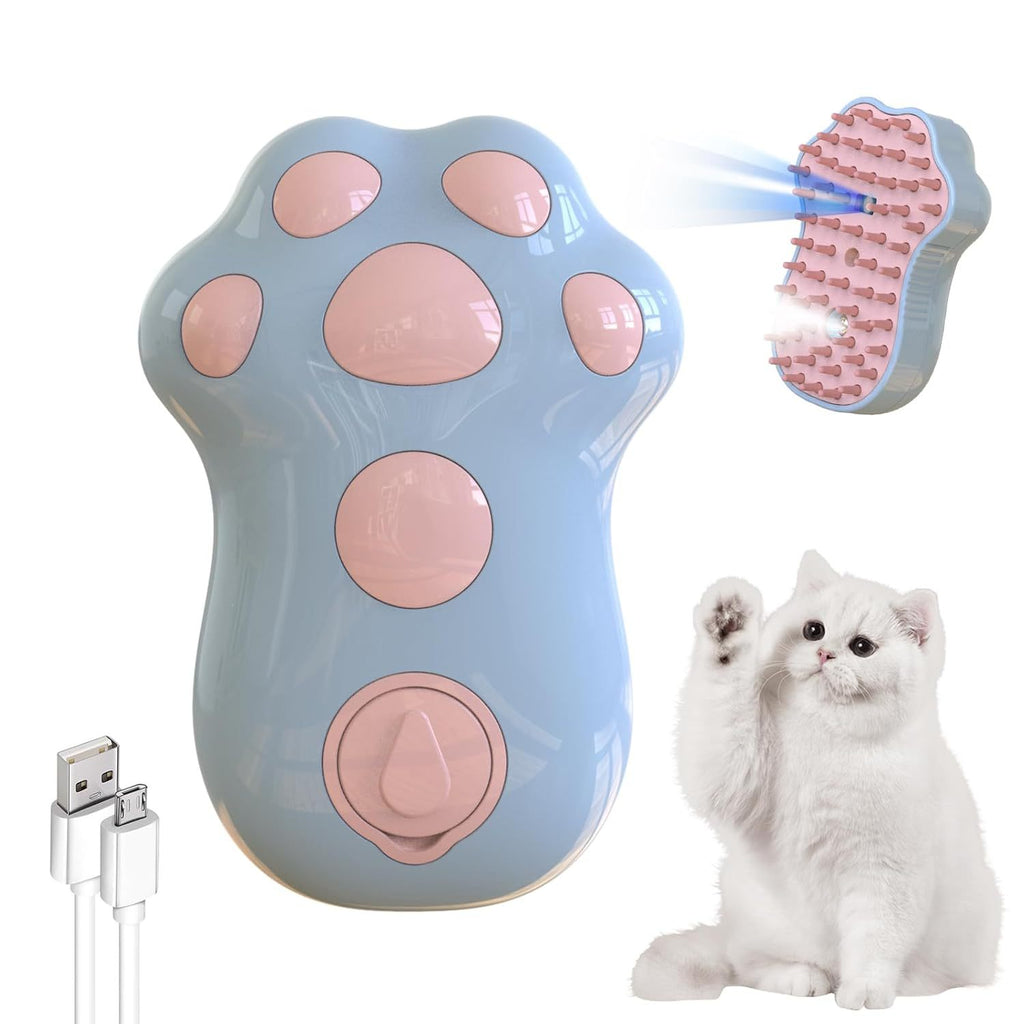 Self-Cleaning Cat Steam Brush For Shedding 4 In-1 Pet Grooming Massage