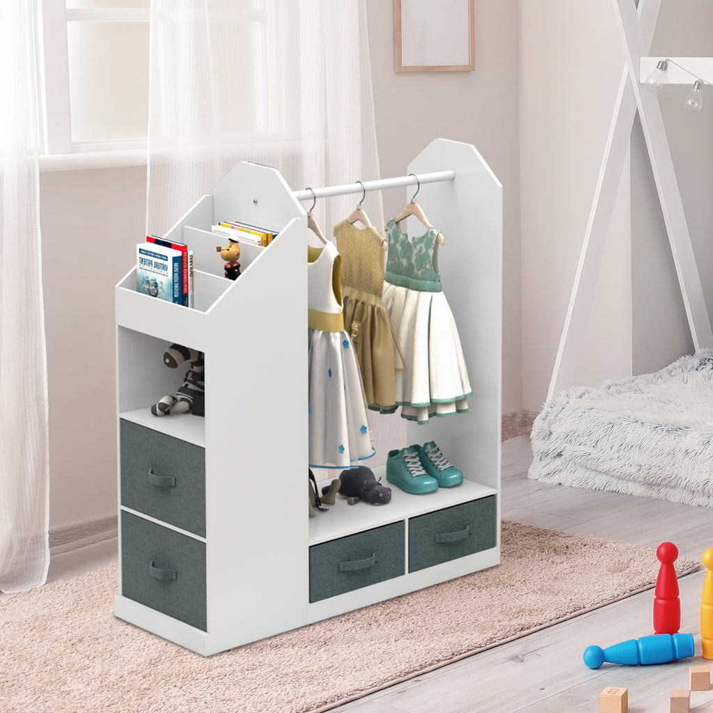 Children's Clothing Storage Racks, Clothing Racks, Children's Wardrobes, Open Hanging Wardrobes With Mirrors