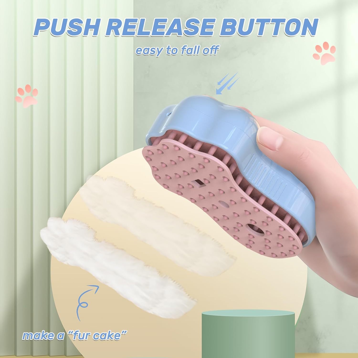 Self-Cleaning Cat Steam Brush For Shedding 4 In-1 Pet Grooming Massage