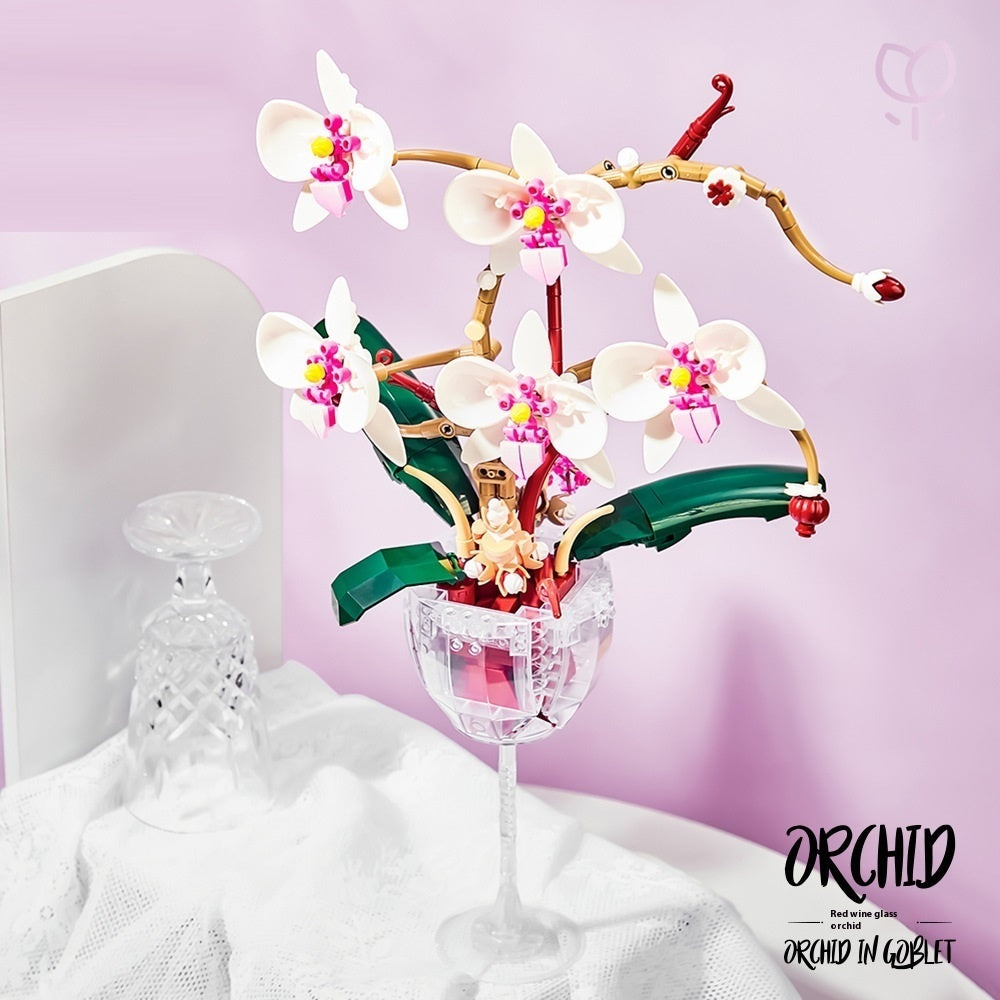 Bouquet Phalaenopsis Children Educational Assembly Building Blocks Toy