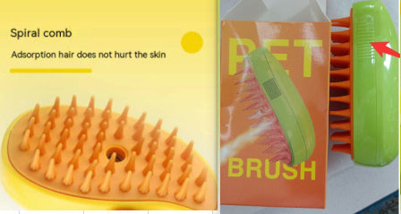 3 In 1 Cat Steam Brush Steamy Dog Brush Electric Spray